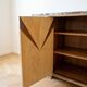 Art Deco buffet in light wood and marble