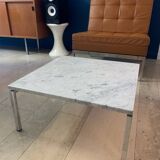 Marble and chrome coffee table