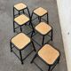 Set de 6 tabourets empilables