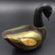 Wooden and brass swan