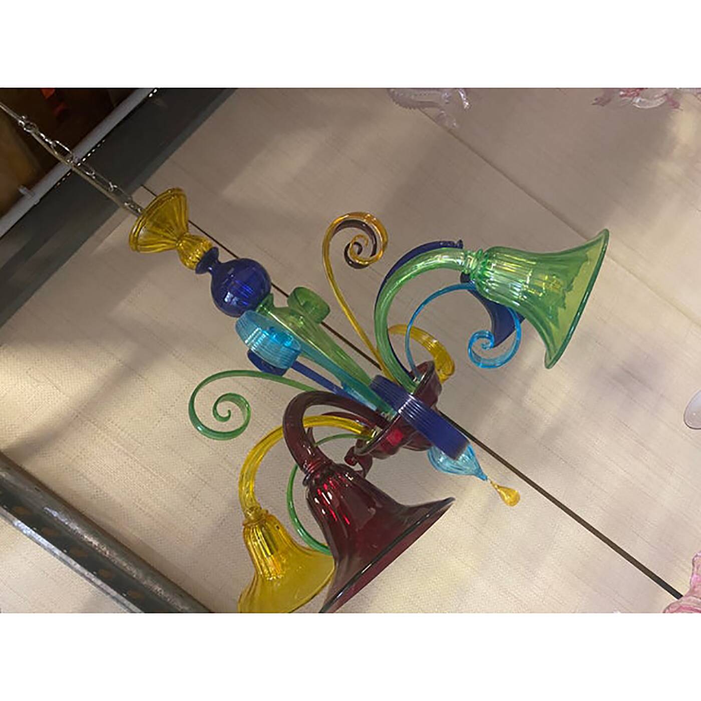 Murano Multicolors Glass Chandelier Random Colors 5 Arms