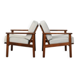 Pair of Danish teak armchairs