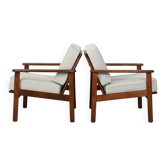 Pair of Danish teak armchairs