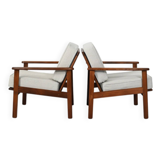 Pair of Danish teak armchairs