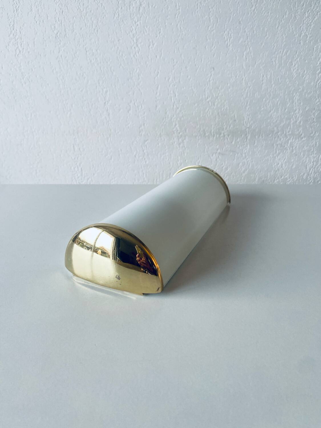 Brass and glass wall light