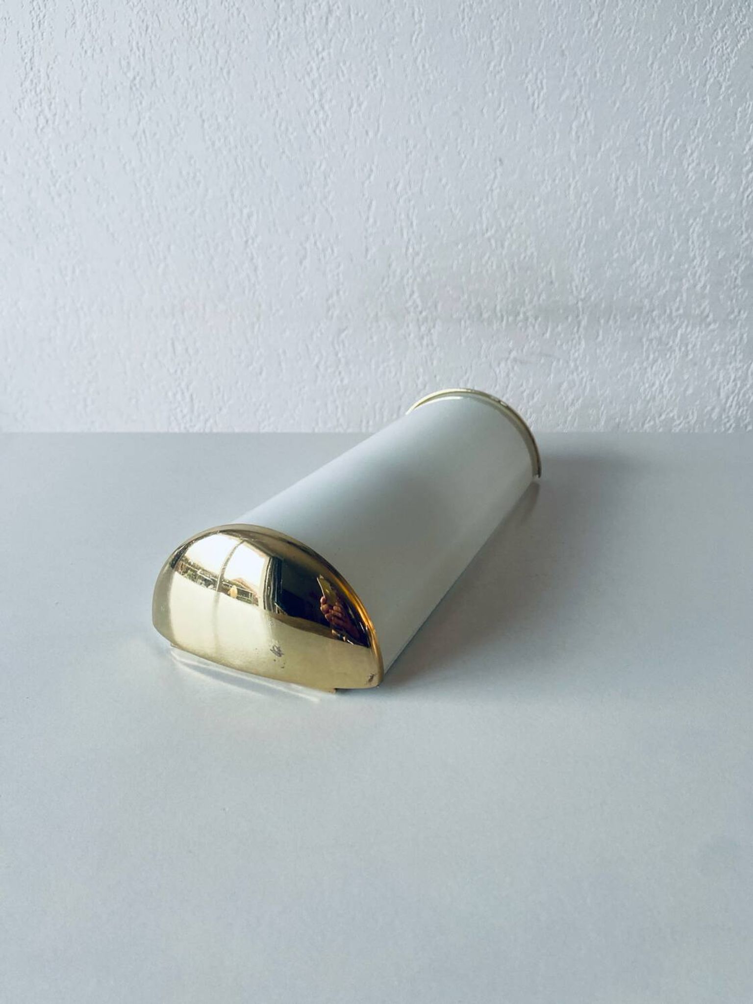 Brass and glass wall light