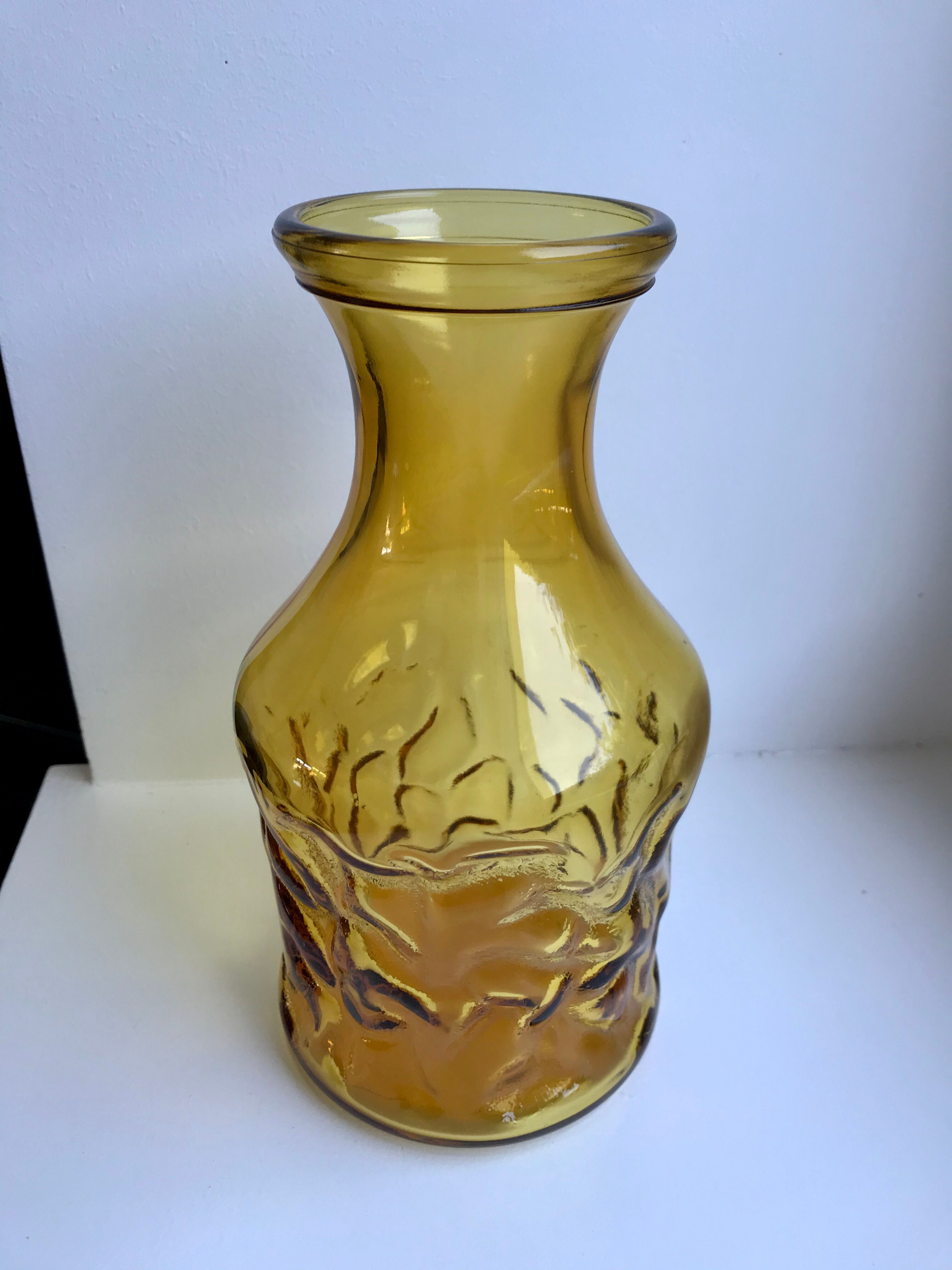 Carafe / pichet ambré années 70