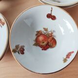 Set of 12 bowls decorated with Creartis Renaix fruit