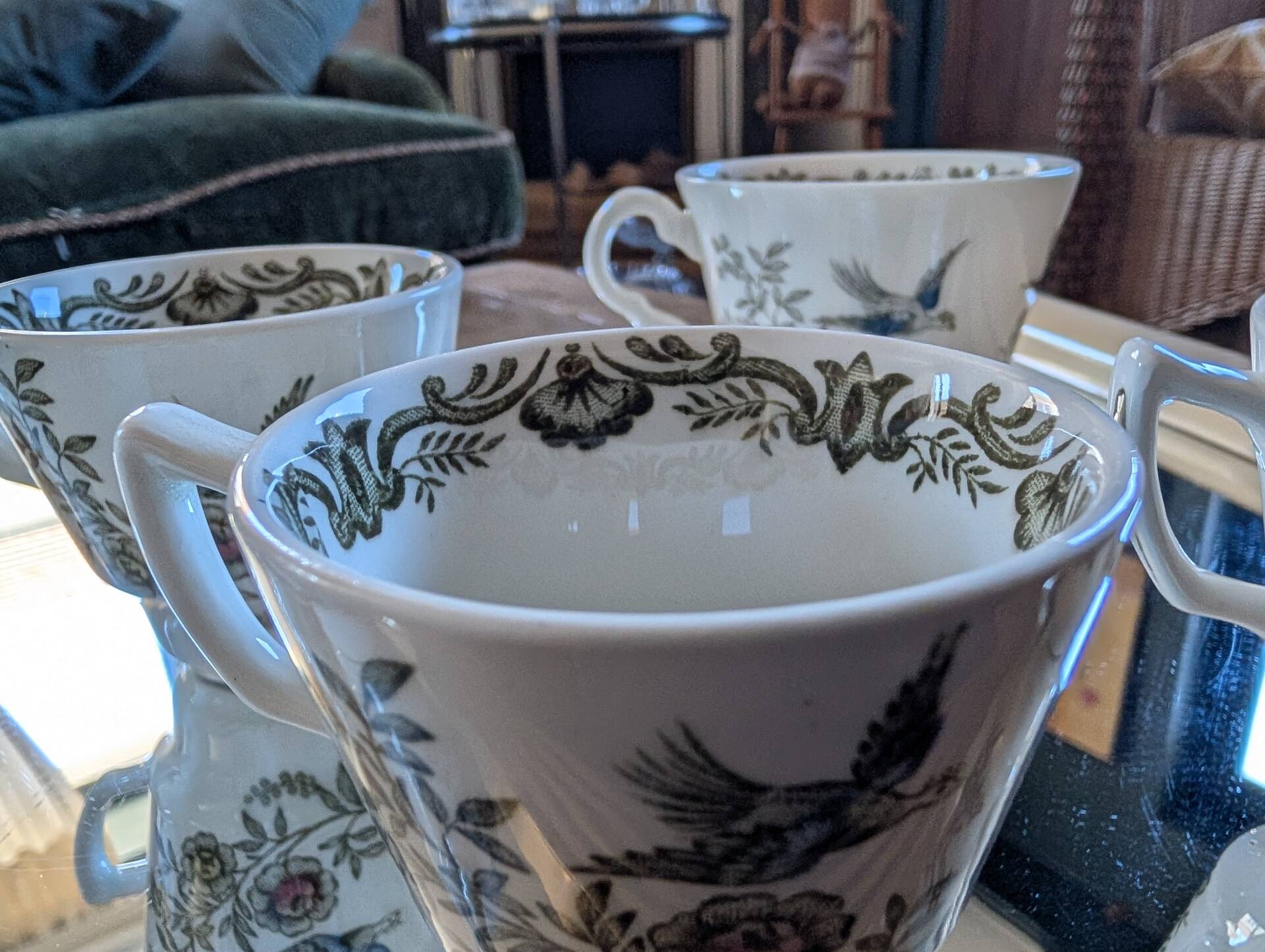6 tasses Windsor 1981 – Jardin anglais fleuri
