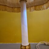 Classic french table lamp with alabaster and gold plated elements. from around the 1950/60s.