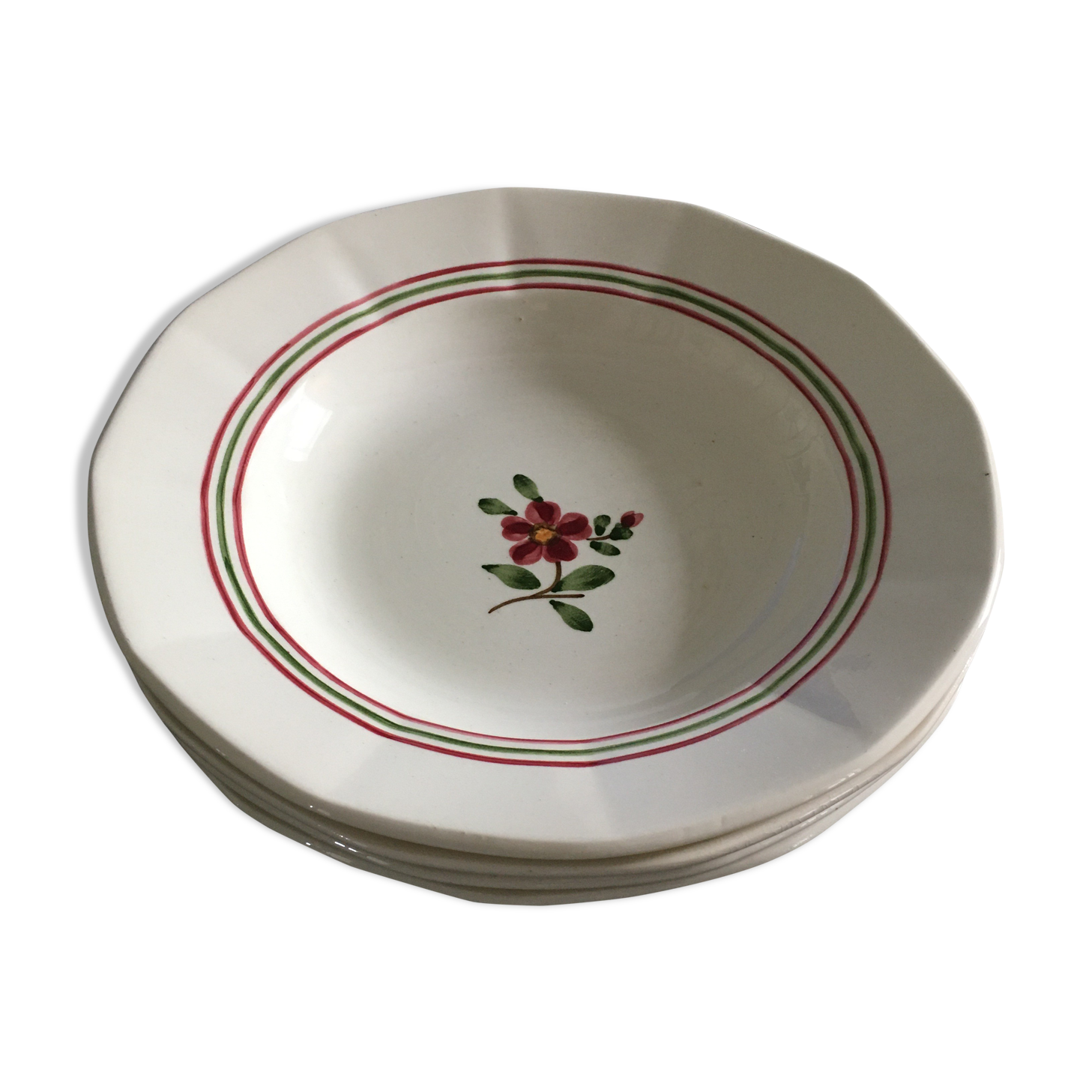Lot of 4 plates Sarreguemines décor Armelle