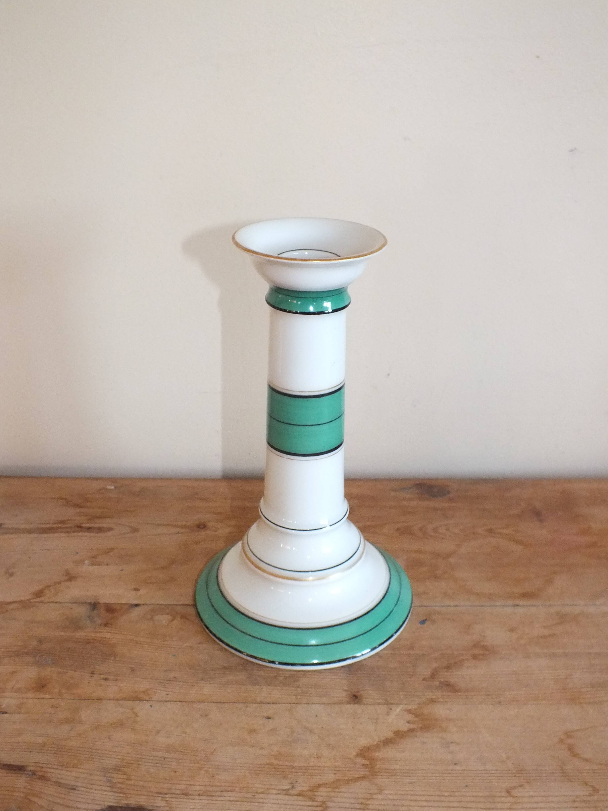 Antique Louis Philippe style candlestick in Paris porcelain
