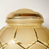 Ceiling lamp amber globe and golden border