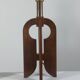 Very rare vintage pair of wooden table lamps by Temde