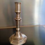 Copper-plated bronze candlestick, 18th century