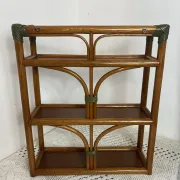 Etagère en bambou et rotin, années 70