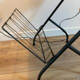 Floor lamp with magazine rack and shelf 50's