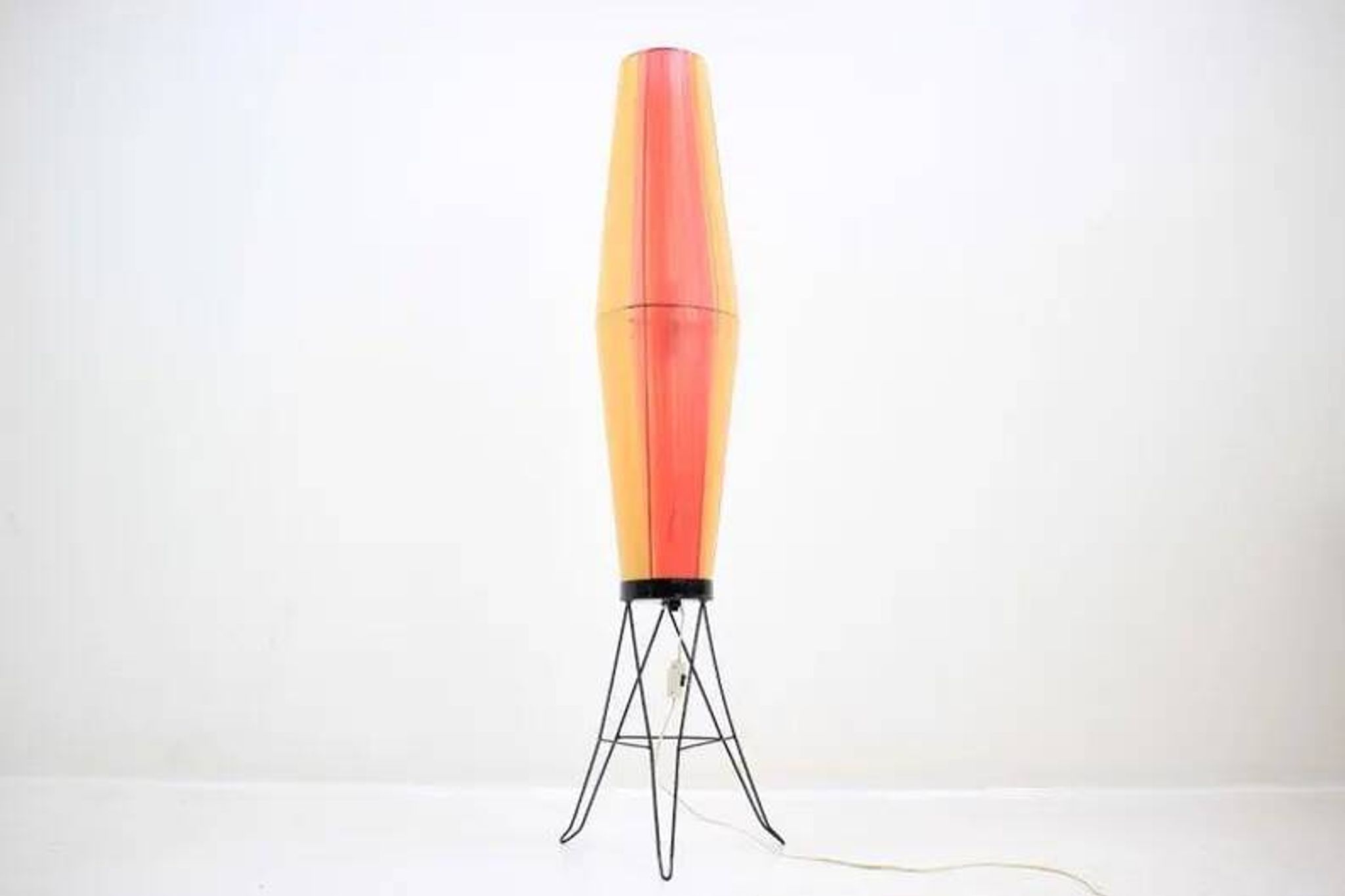 Big Midcentury Space Age Rocket Lamp, 1970s