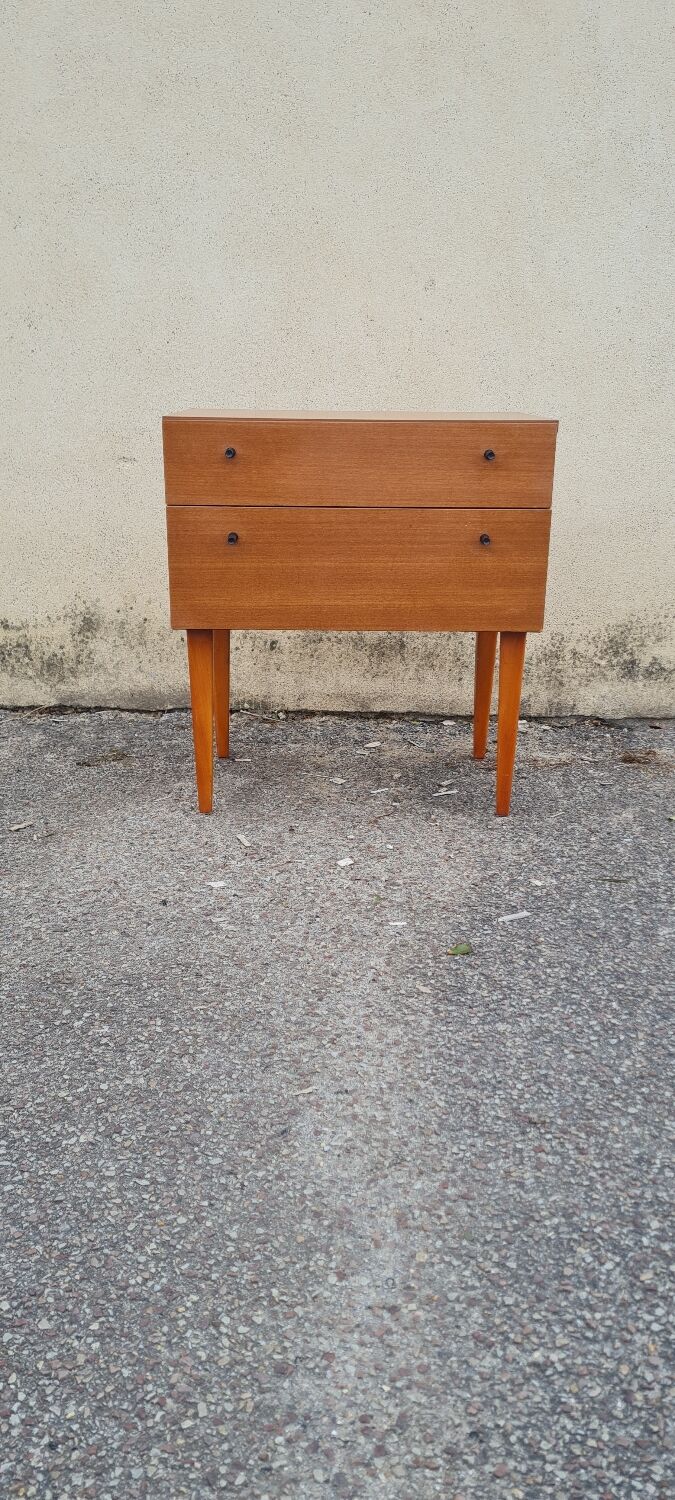 Scandinavian bedside table 1970