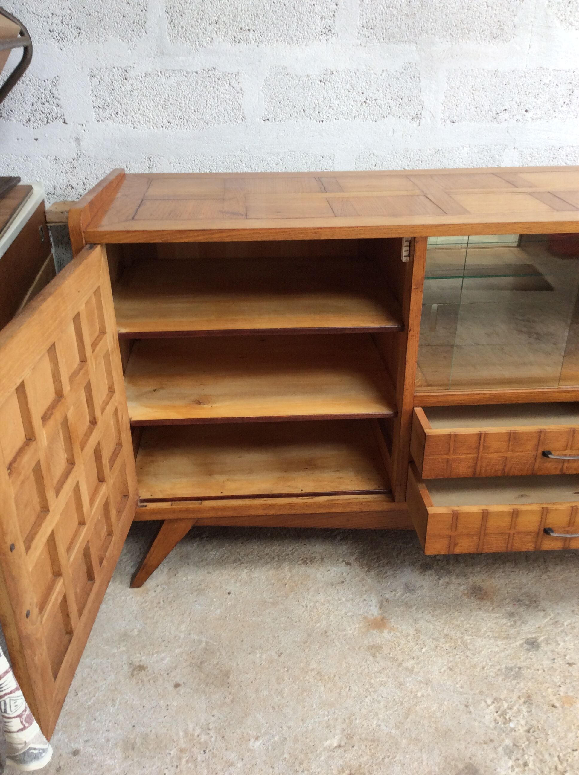 Enfilade moderniste pieds compas années 50