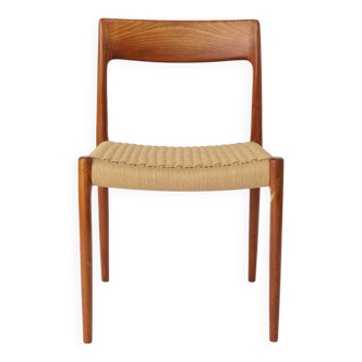 Chaise Niels Moller - Réparée, années 1950, modèle 77, teck danois