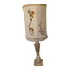 Marble base lamp with antique hand-embroidered lampshade