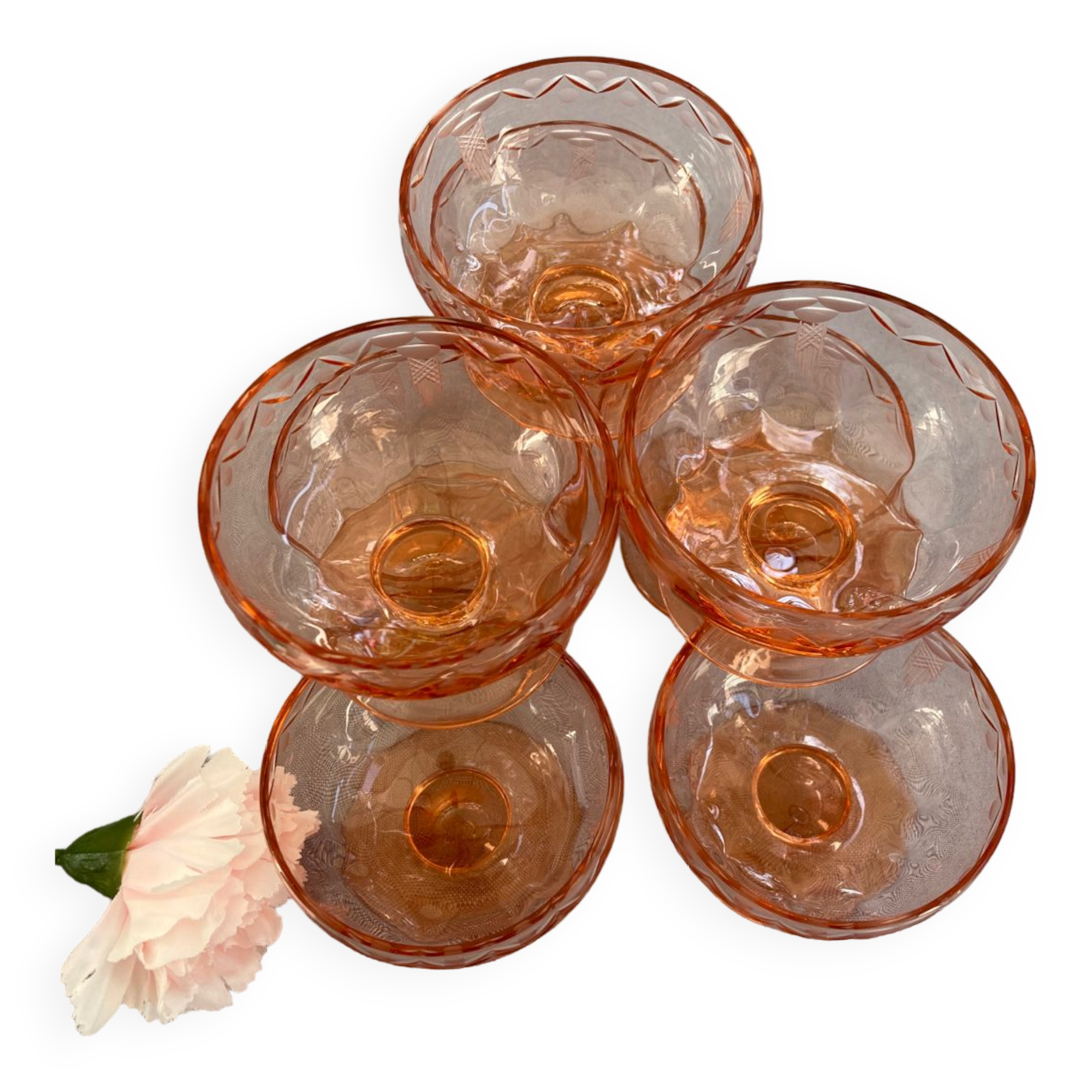 Vintage champagne glass