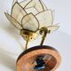 Vintage mother-of-pearl and brass flower wall light