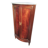 Meuble d'angle encoignure ancien style louis xvi plateau marbre