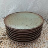 8 flat plates and 1 Vallauris dish