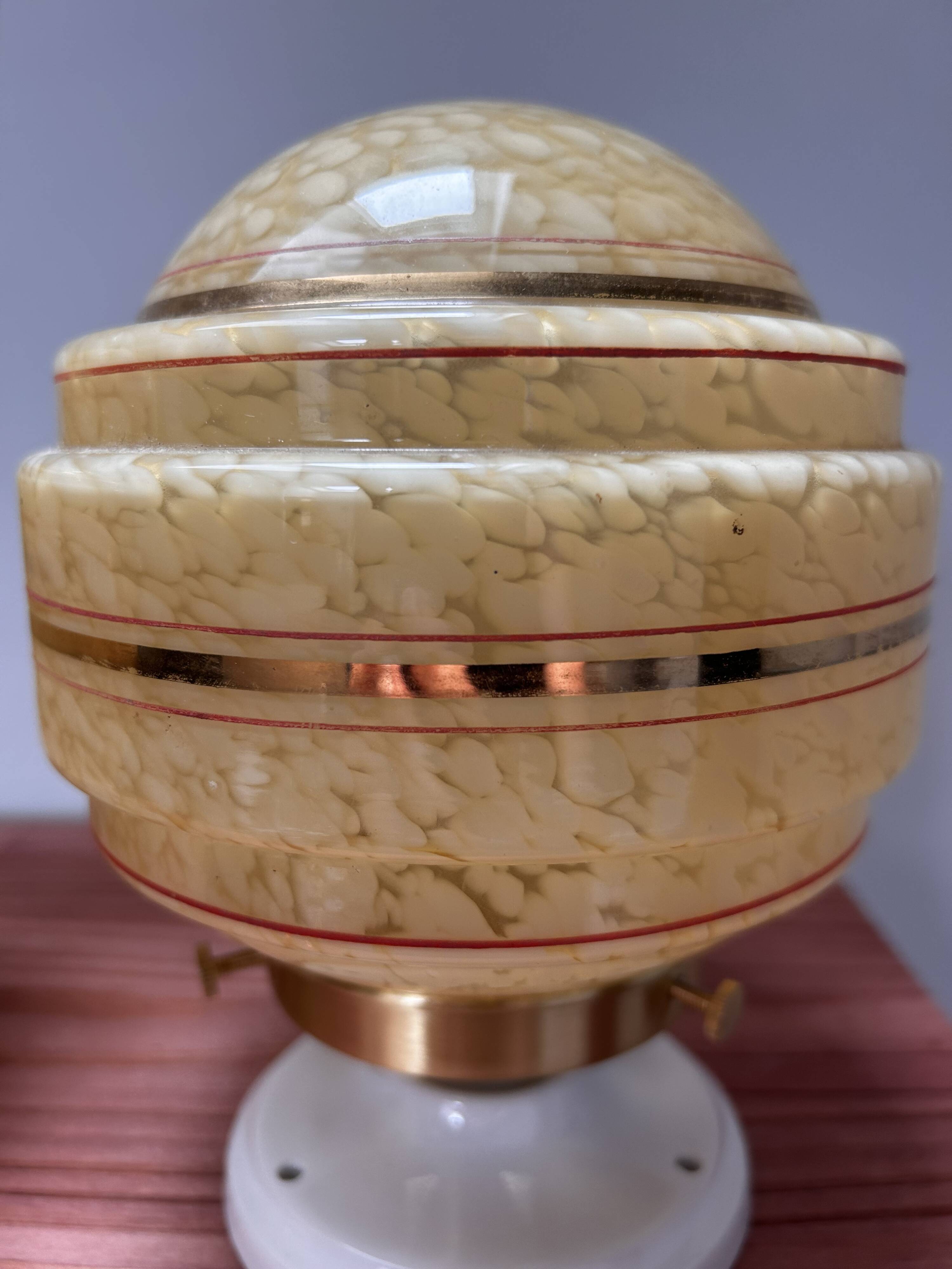 Pair of Art Deco globe wall lights