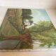 Landscape painting of a countryside windmill oil on canvas
