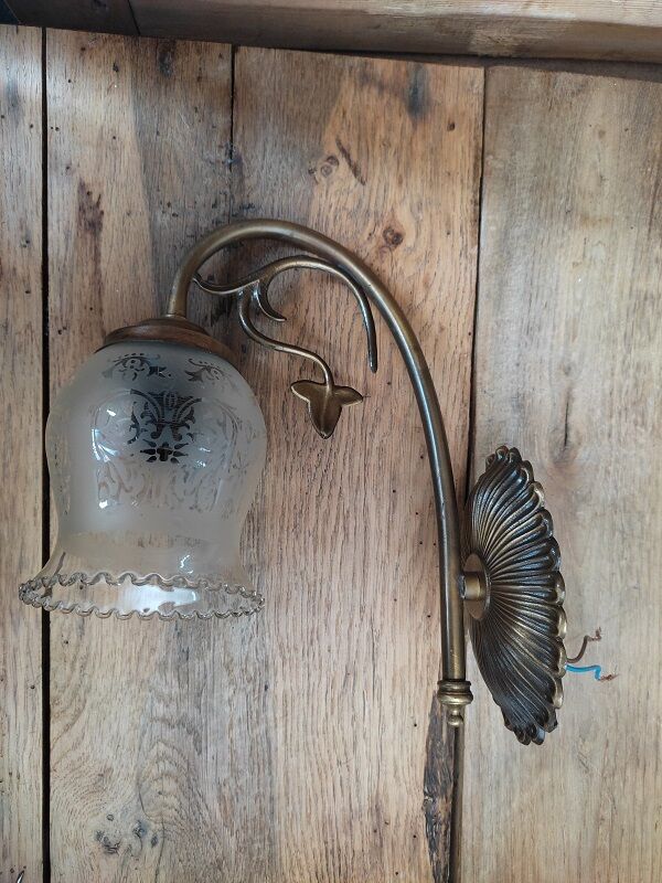 Wall lamp base metal brass