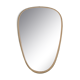 Asymmetrical oval rearview mirror vintage 1960