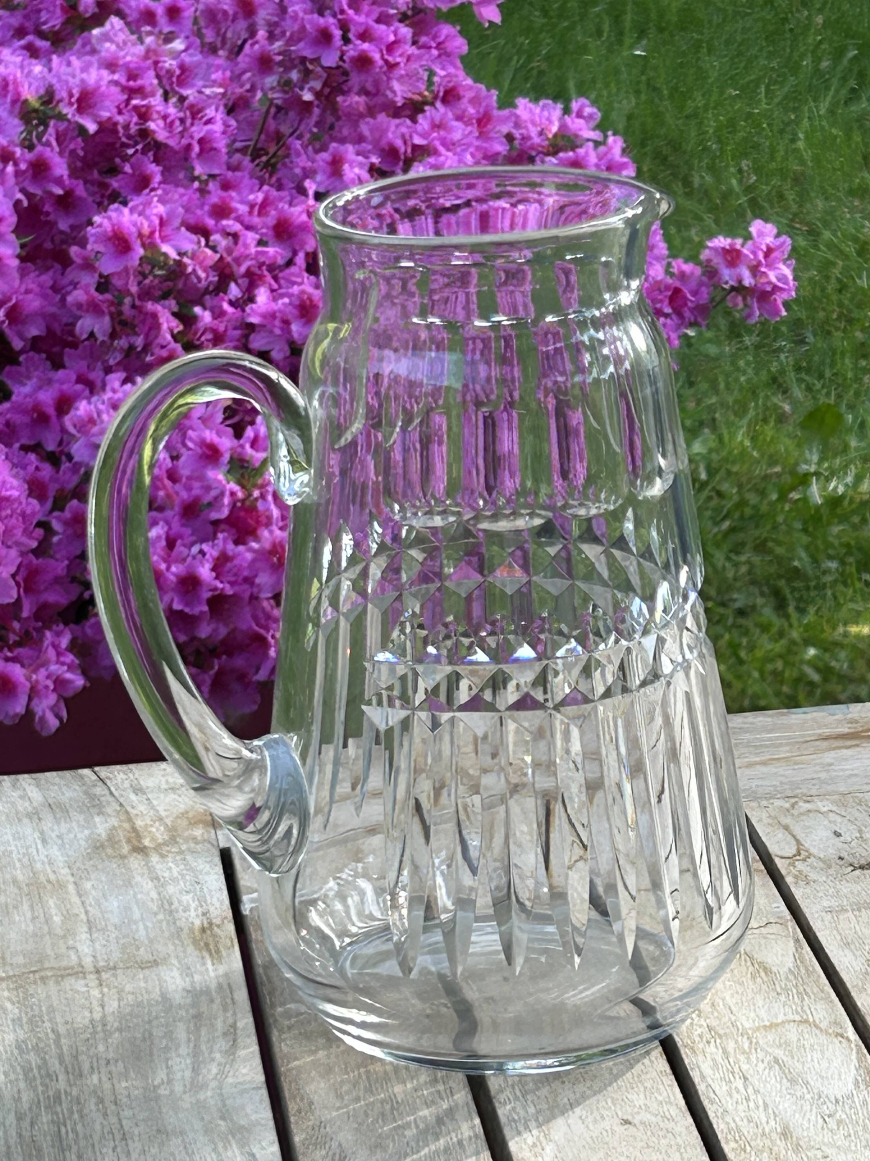 Baccarat pichet broc à eau en crislal estampillé modèle piccadilly 22,5 cm