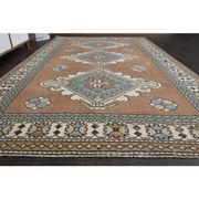 1970s Vintage Turkish Oushak Handmade Wool Cotton Brown Area Rug 160x254