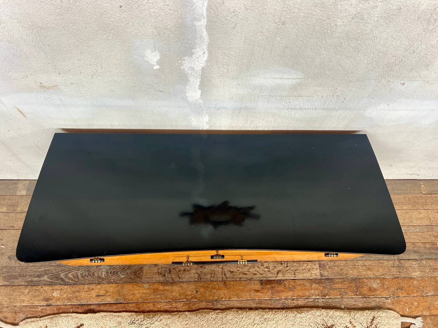 Two-tone vintage TV cabinet sideboard