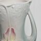 Vase barbotine iris Art nouveau