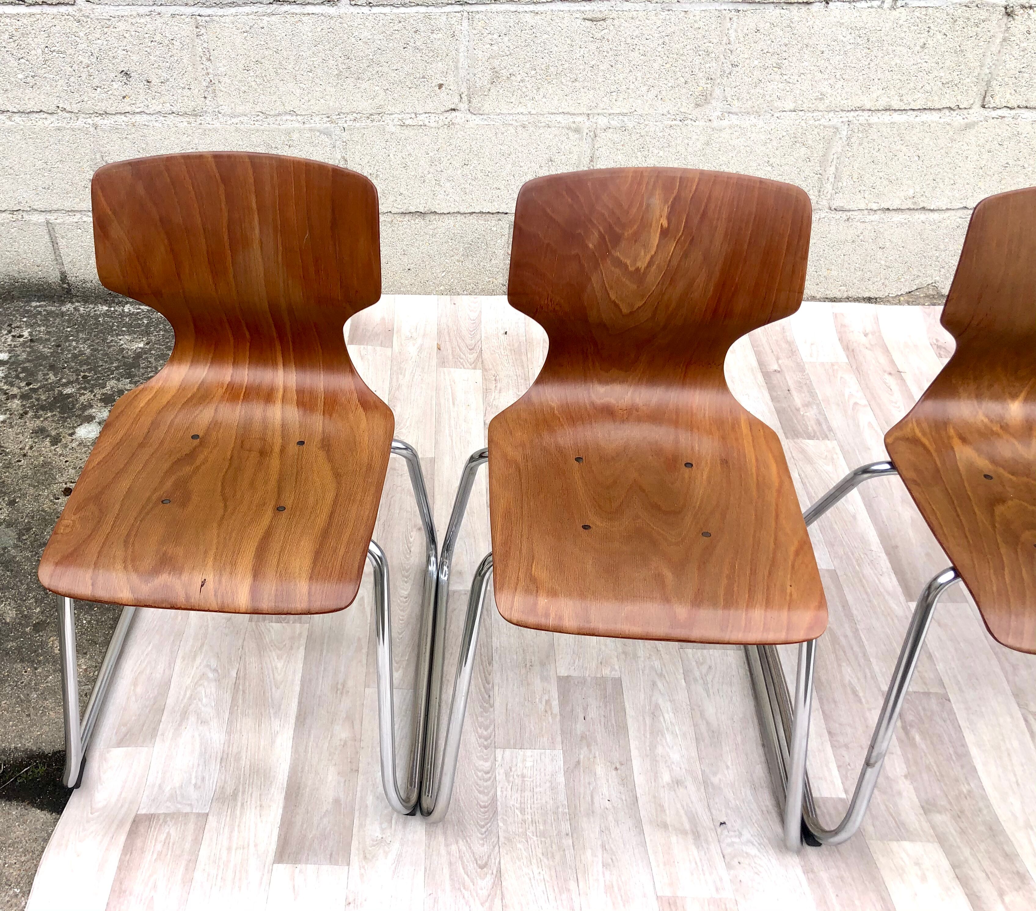 4 vintage Flottoto chairs