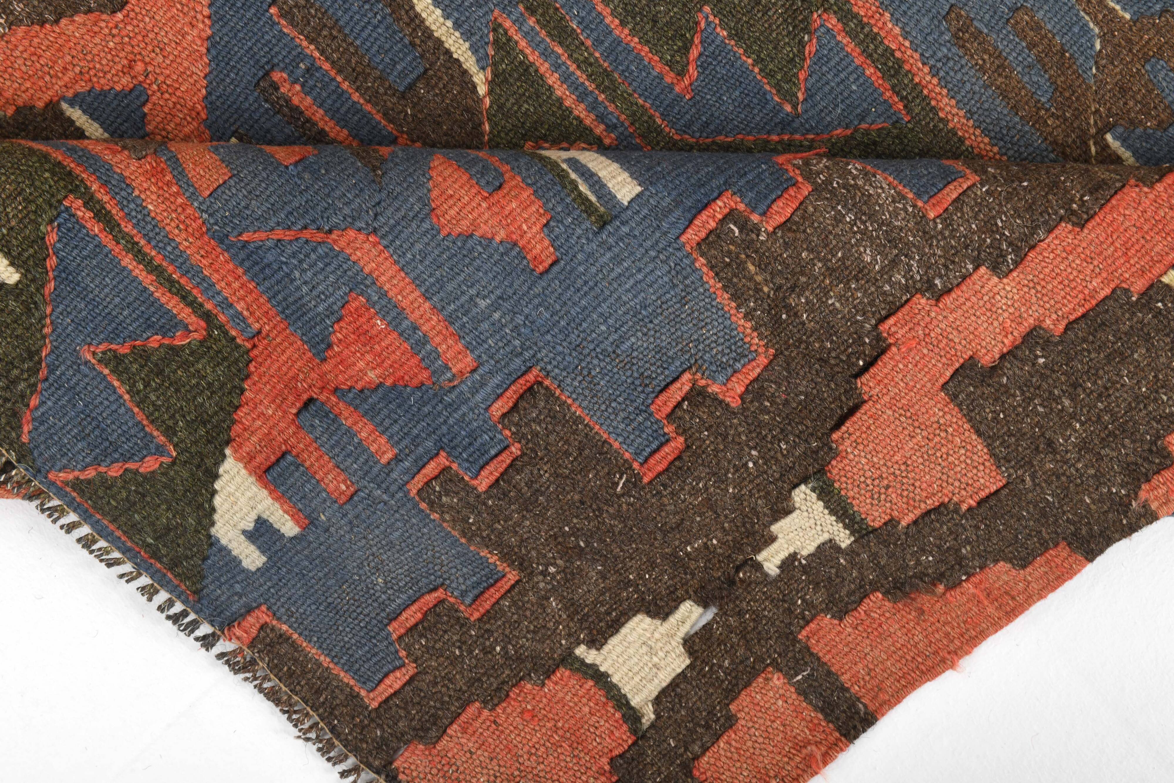 Blue & Brown Vintage Kilim Rug 158x275Cm SK 35367