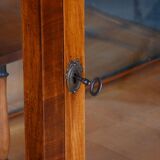 Restored Biedermeier Display Cabinet, Walnut, Polish, Spruce, Czech, 1830s