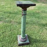 Doric style column in patinated wood, 19th century
