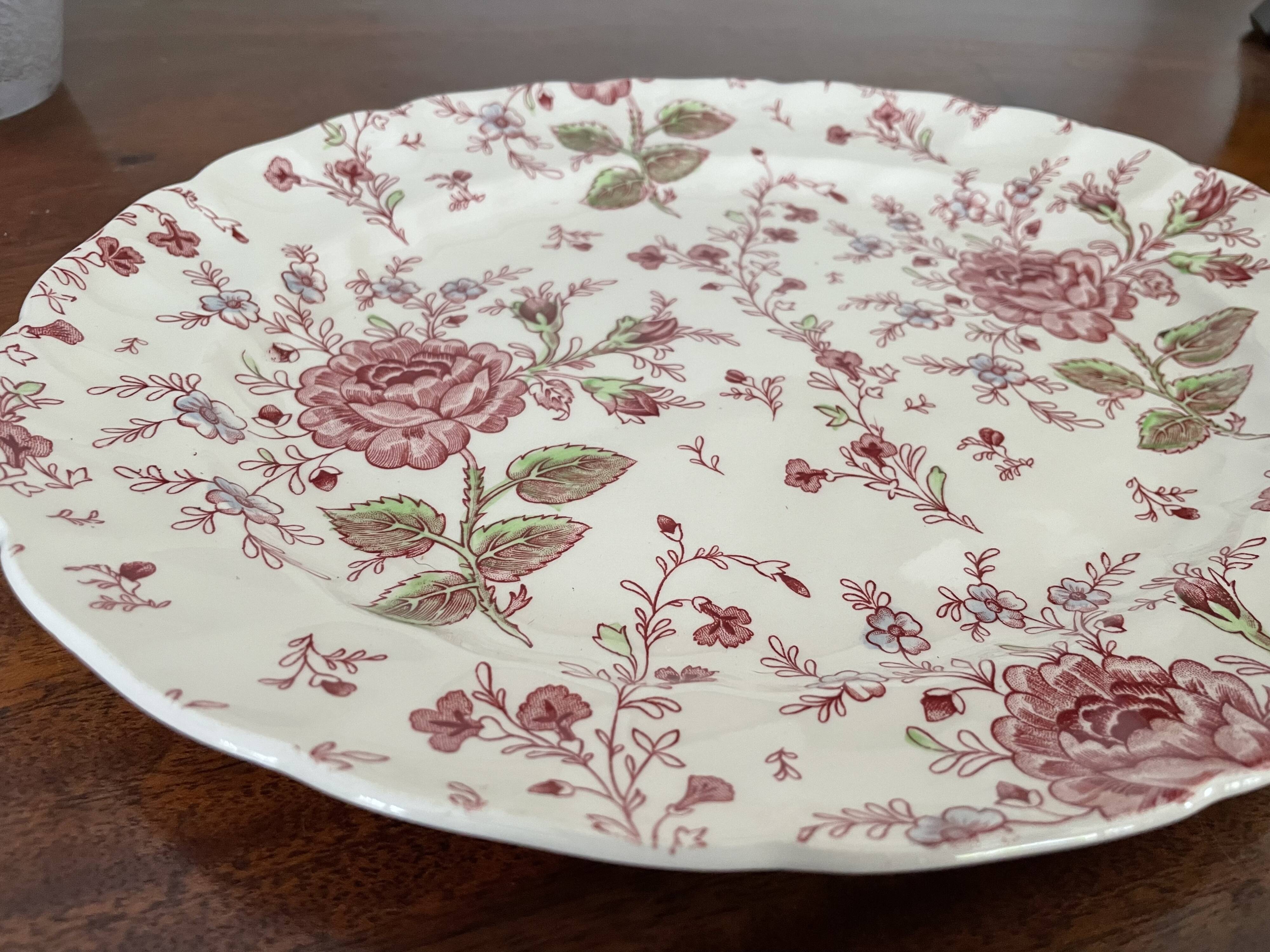 Oval dish rose Chintz Johnson Brothers vintage