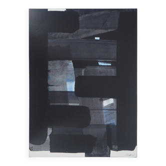 Pierre SOULAGES: Gouache on paper 1973 - Original signed poster