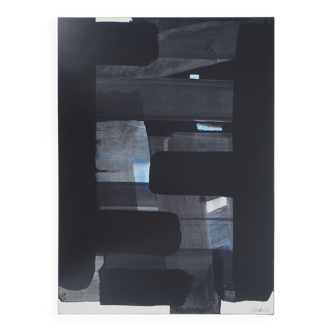 Pierre SOULAGES : Gouache sur papier 1973 - Affiche originale signée