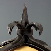Antique Art Nouveau lamp in wrought iron, Italy, 20th century