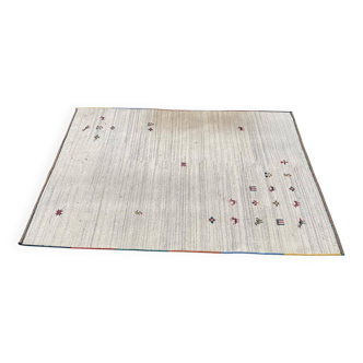 Persian Gabbeh rug with playful patterns 240x170