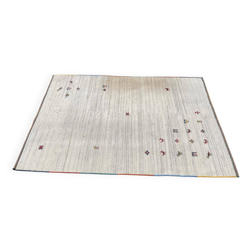 Persian Gabbeh rug with playful patterns 240x170
