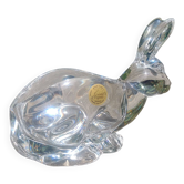 Crystal tidy in the shape of a rabbit from the arques crystal factory made in france