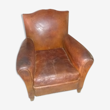 Leather club chair